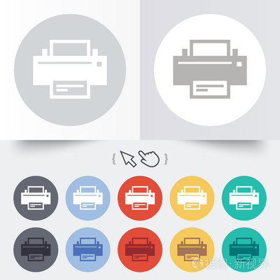 打印簽名圖標(biāo)。印刷符號(hào)